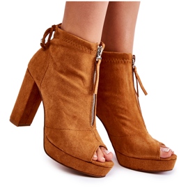 WS1 Stivaletti in camoscio Camel Donnita marrone