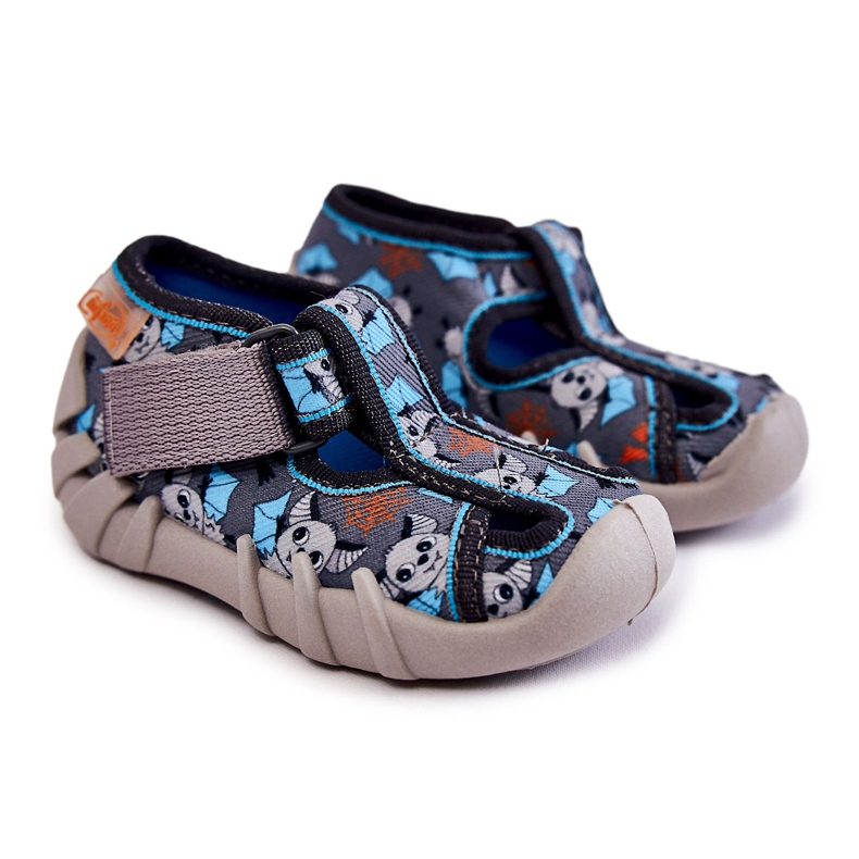 BEFADO S.A. Ciabatte Befado Velcro 190P104 Blu-Grigio