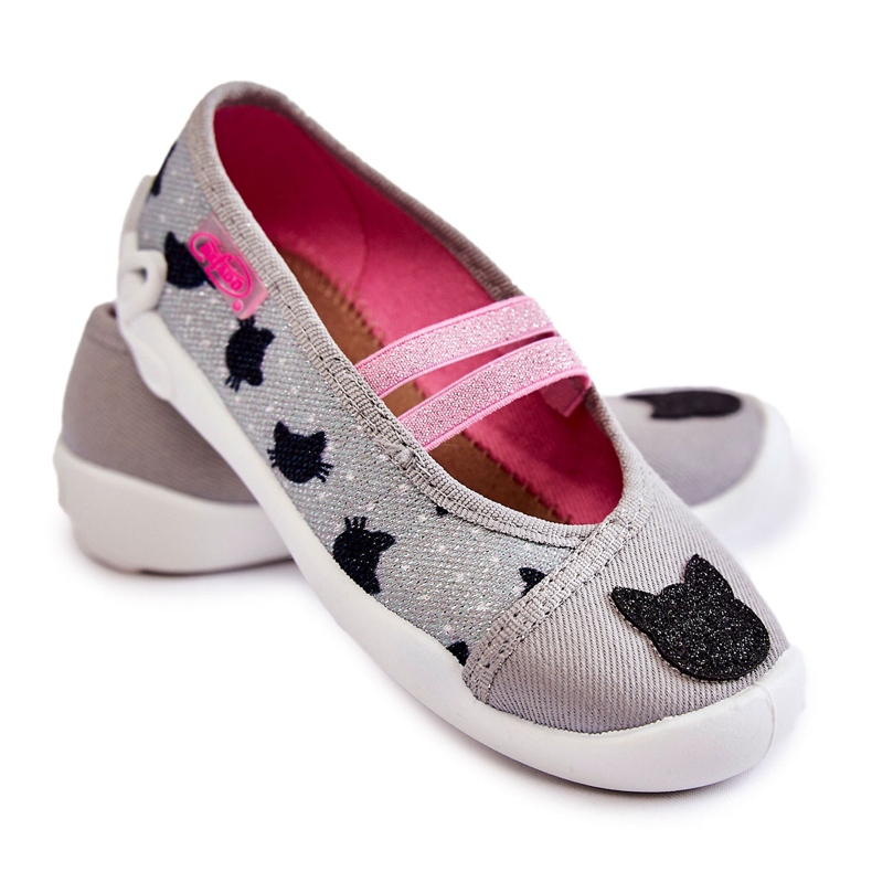 BEFADO S.A. Ciabatte della Ballerina Befado Kitten 116X302 Grigio