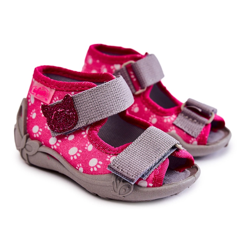 BEFADO S.A. Sandali Pantofole Befado Velcro Zampe 242P108 Rosa