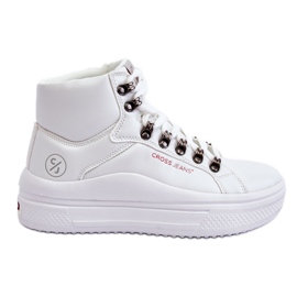 Sneakers alte da donna Cross Jeans KK2R4028C Bianche bianco