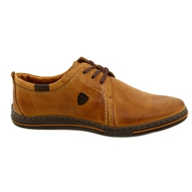 Polbut 343 Scarpe da uomo in pelle color cammello marrone