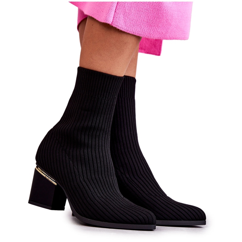 PS1 Stivali Da Donna Con Calzino Elastico Nero Carmon