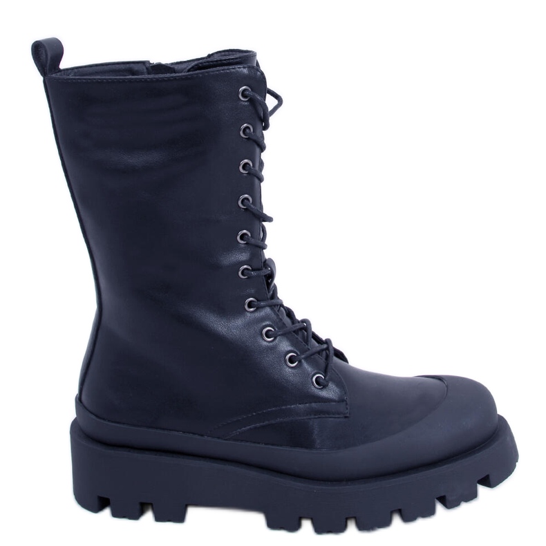 BM Stivali stringati Knight Black nero