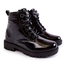 Stivali caldi laccati per bambini Big Star II374045 neri nero