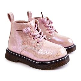 Stivali caldi per bambini con cerniera rosa Betsy
