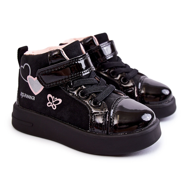 PA1 Sneakers Alte Da Bambino Con Velcro Cheezi Nere nero
