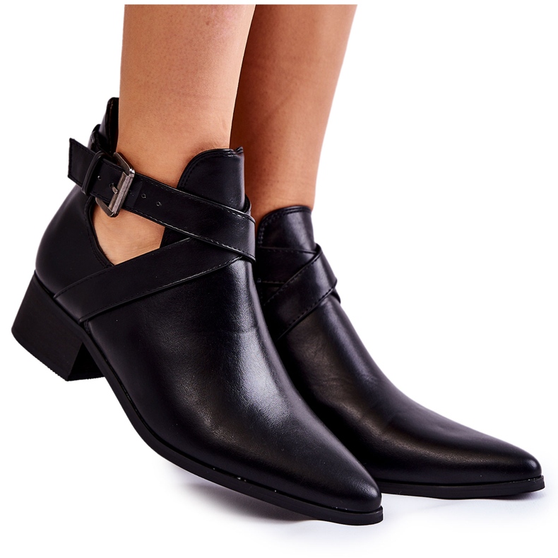 PG1 Stivaletti Da Donna Con Ritagli Black Mandy nero