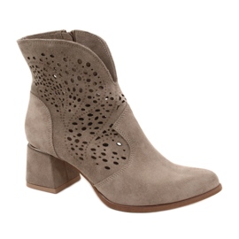 Stivali traforati Lewski Shoes 3166 Cappucino marrone