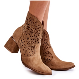 Lewski Shoes Stivali traforati Scarpe Lewski 3166 Beige