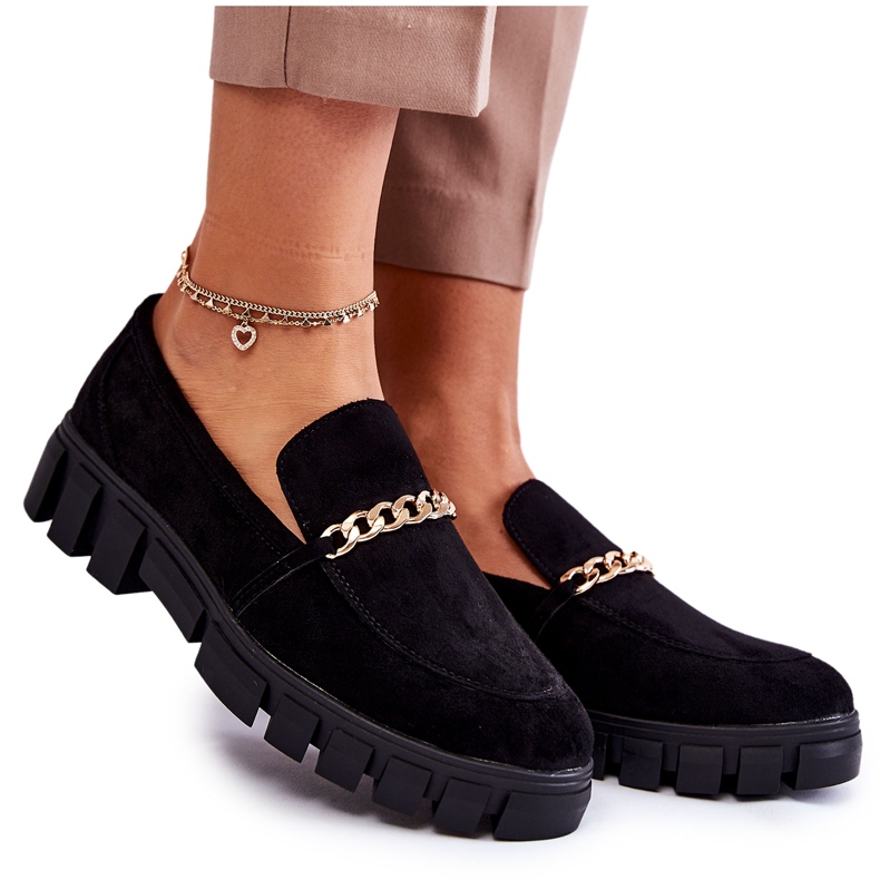 Sergio Leone Scarpe Scamosciate Con Catena Anne Nere nero
