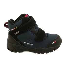 American Club Softshell Boys con una membrana blu navy WT70 nero