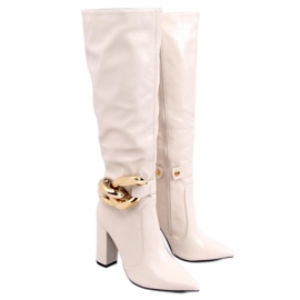 PA1 Stivali con tacco Sheryl Beige