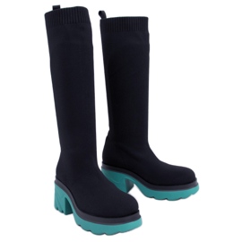 PA1 Stivaletti a calzino Tomaia Duff Blue nero multicolore verde