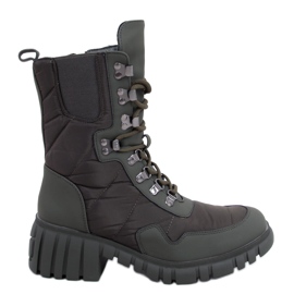BM Stivali in nylon verde gioiello cachi