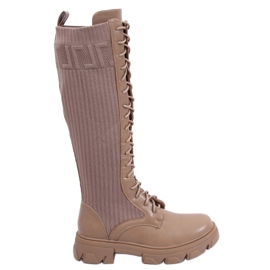 BM Stivali da equitazione Keyshia LT.KHAKI con tomaia flessibile beige