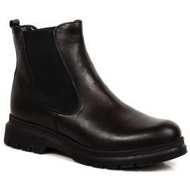 Stivaletti slip-on in pelle Dolce Pietro neri nero