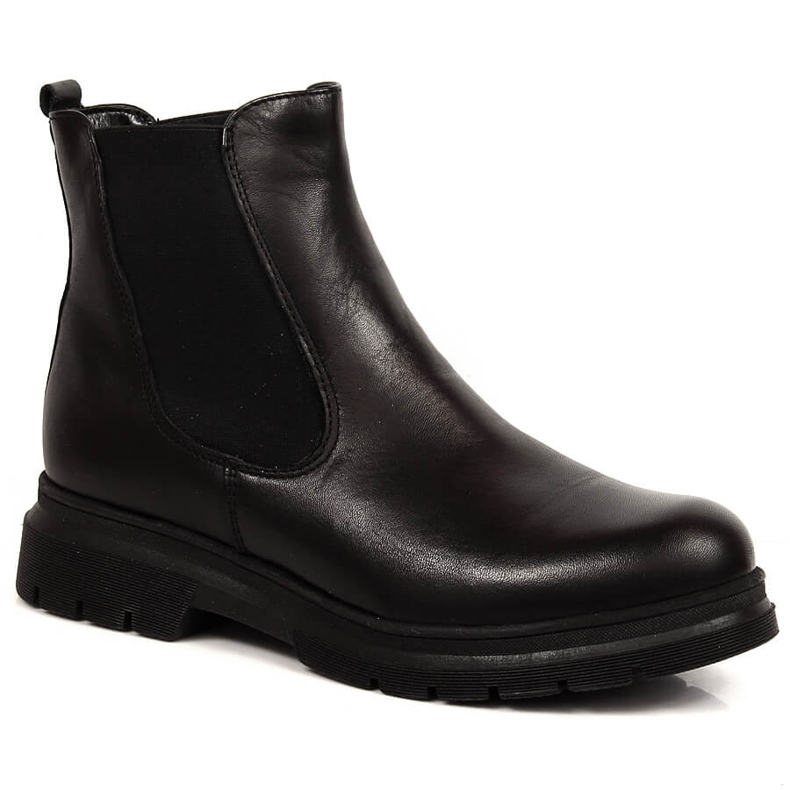 Stivaletti slip-on in pelle Dolce Pietro neri nero