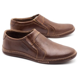 Polbut Mocassino da uomo realizzato in pelle 334 marrone