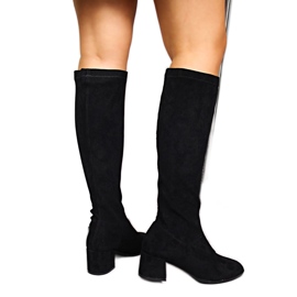 Stivaletti da donna in camoscio nero Filippo