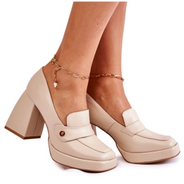 Lewski Shoes Décolleté in pelle Scarpe Lewski 3195/2 Beige