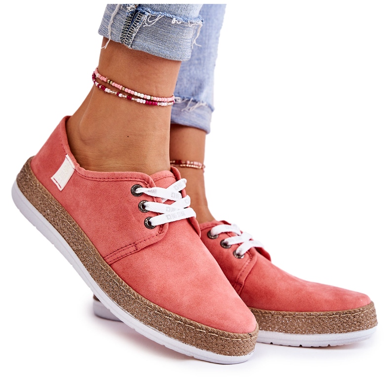 Sneakers Basse da Donna Memory Foam System Big Star KK276006 Corallo rosso