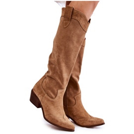 Lewski Shoes Stivali da donna con tacco alto Scarpe Lewski 3235 Beige