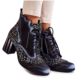 Stivali da donna in pelle Maciejka Nero 03190-20 bianca grigio
