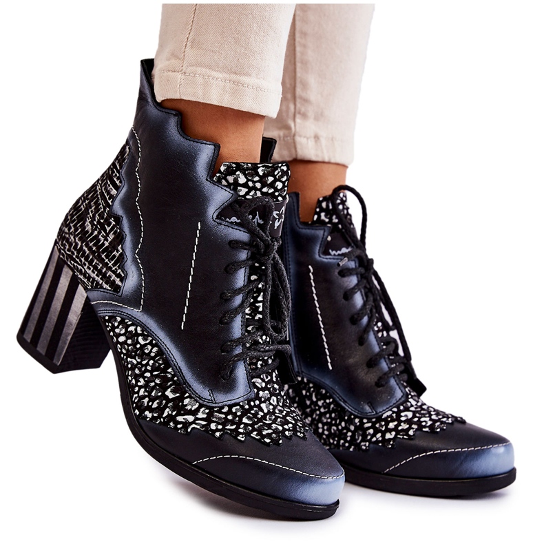 Stivali da donna in pelle Maciejka Nero 03190-20 bianca grigio