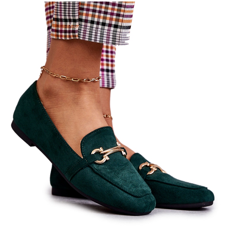 FB2 Mocassini classici in pelle scamosciata verde Roddie