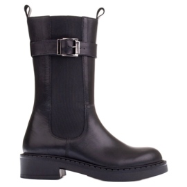 Marco Shoes Stivali alti con gomma larga nero