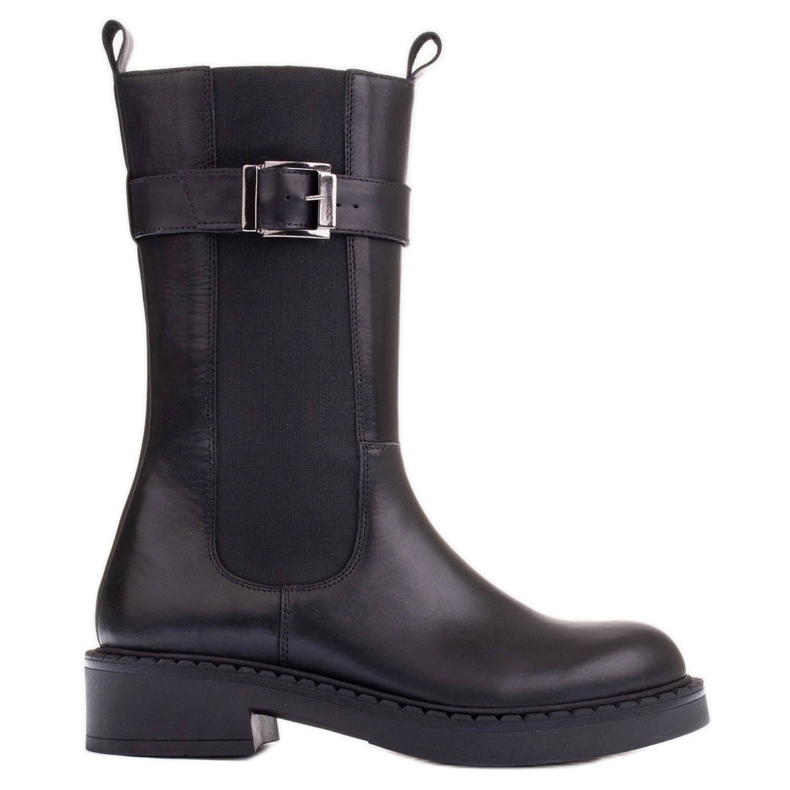 Marco Shoes Stivali alti con gomma larga nero