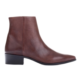 Marco Shoes Stivali sottili in morbida pelle marrone