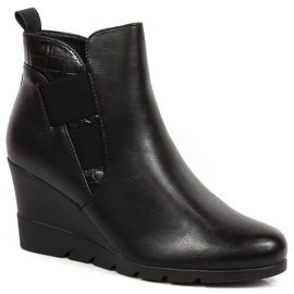 Nero Stivali con zeppa calda da donna Nero Filippo PAW386