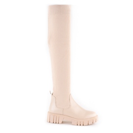 Moschettieri da donna con gambo flessibile Shelovet beige