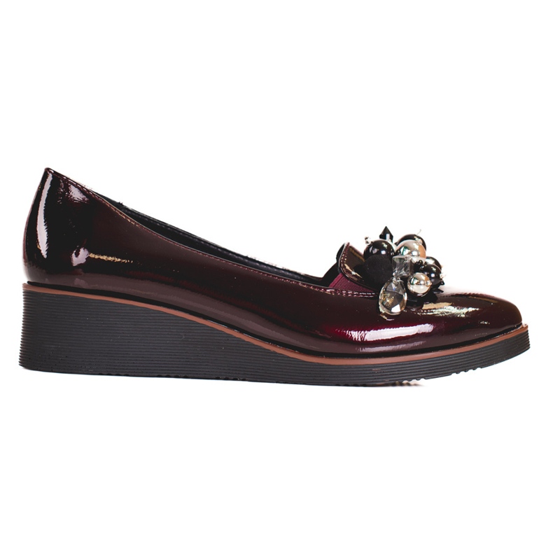 W. Potocki Scarpe eleganti sulla zeppa Potocki rosso