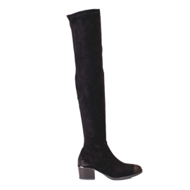 Stivaletti da donna in camoscio Vinceza nero