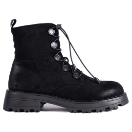 Stivaletti da donna in camoscio nero