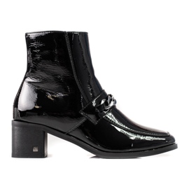 Eleganti stivali da donna con tacco basso Vinceza nero