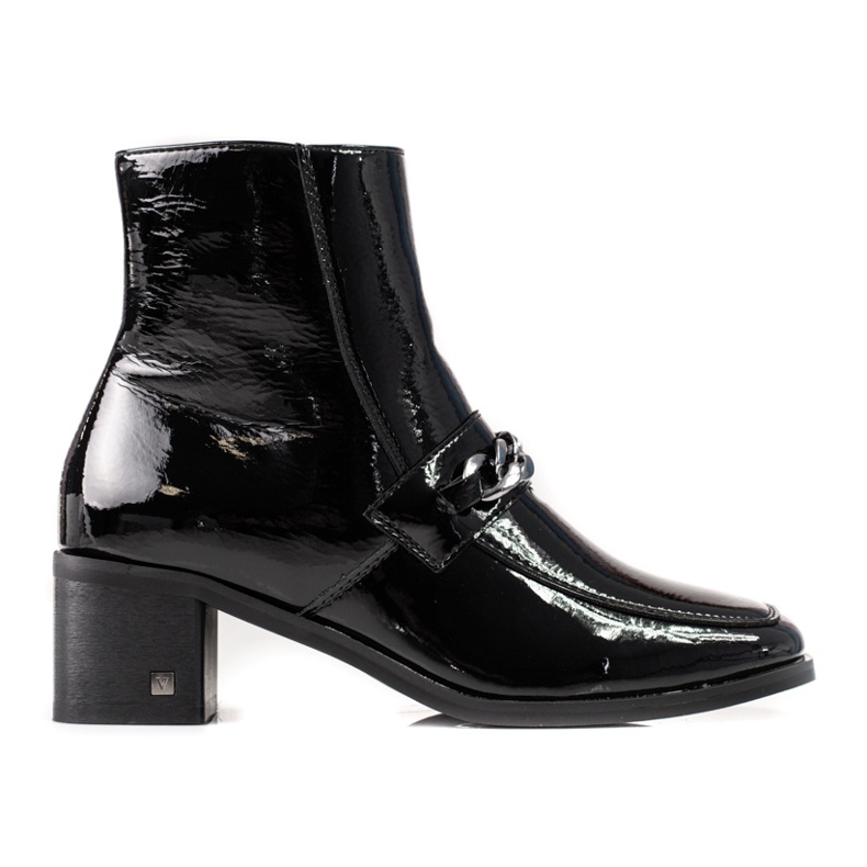 Eleganti stivali da donna con tacco basso Vinceza nero