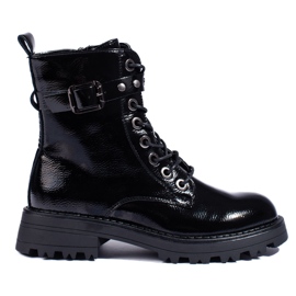 Marsupi da donna Shelovet con lacci laccati nero