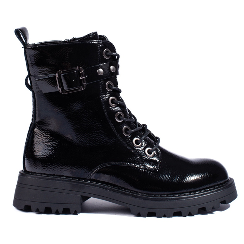 Marsupi da donna Shelovet con lacci laccati nero