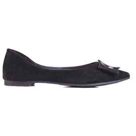 Ballerine da donna in camoscio nero