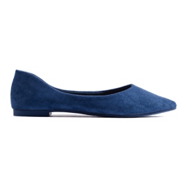 Ballerine da donna blu navy realizzate in camoscio ecologico Shelovet