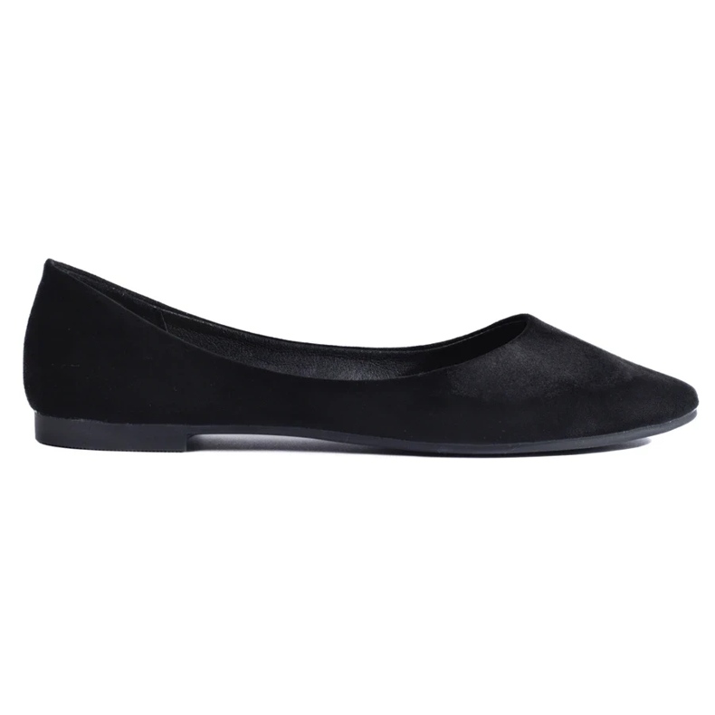 Comode ballerine in suede nero