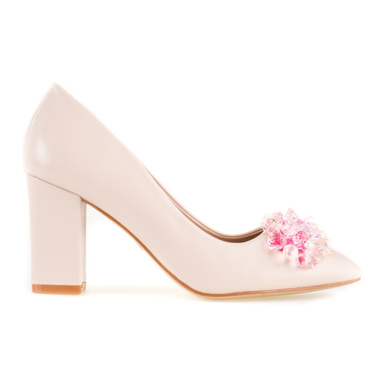 Décolleté da donna beige con decorazioni Shelovet