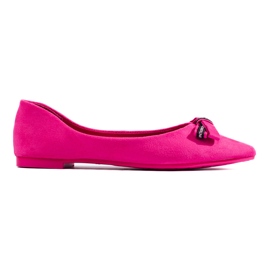 Ballerine in camoscio con fiocco Shelovet rosa