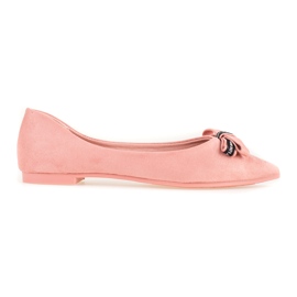 Ballerine in camoscio con fiocco Shelovet rosa