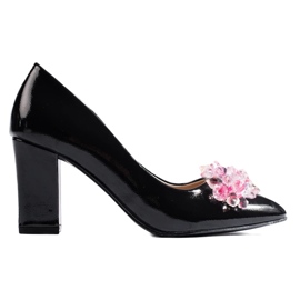 Décolleté da donna nere con decorazioni nero