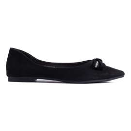 Ballerine in camoscio con fiocco Shelovet nero